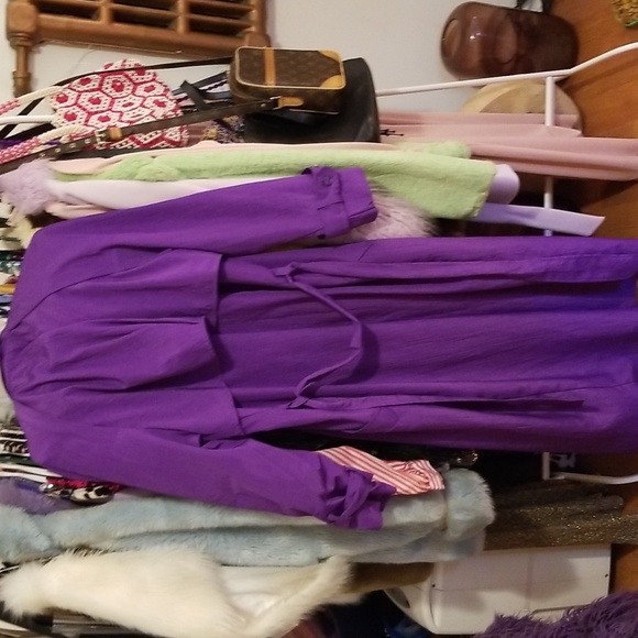 Vintage Purple Trenchcoat - Picture 5 of 5